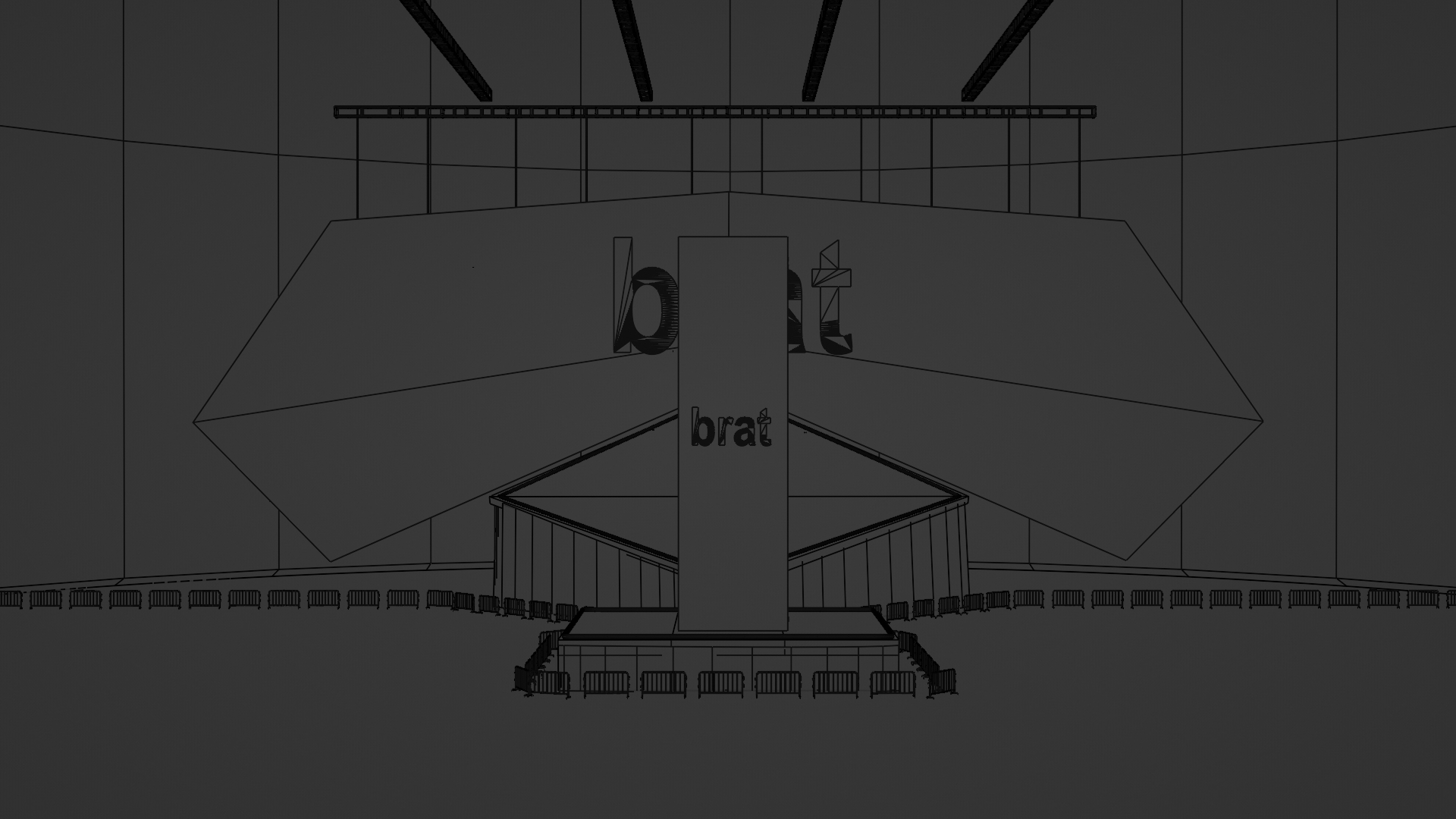 Immersive stage design first phase of creation of Charlie XCX